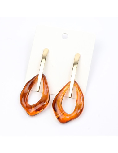 Aro Dorado y Acrílico | Infinita Moda