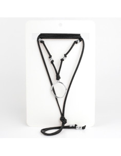 Collar de Gamuza y Dije Circular