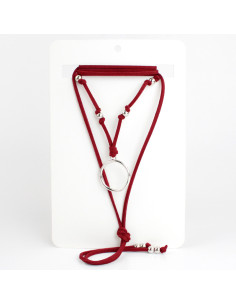 Collar de Gamuza y Dije Circular