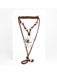 Collar de Gamuza y Dije Boho