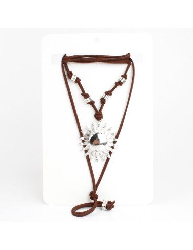 Collar de Gamuza y Dije Boho