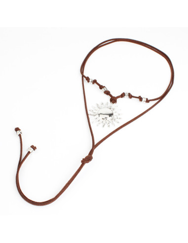 Collar de Gamuza y Dije Boho