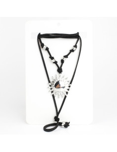 Collar de Gamuza y Dije Boho