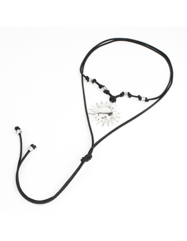 Collar de Gamuza y Dije Boho