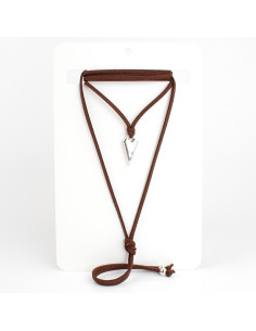 Collar de Gamuza y Dije corazón