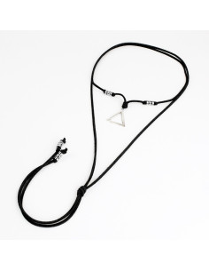 Collar de Gamuza y Dije Triangular