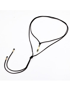 Collar de Gamuza y Dije Dorado