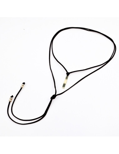 Collar de Gamuza y Dije Dorado