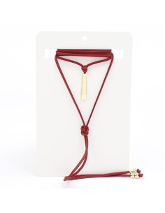 Collar de Gamuza y Dije Dorado