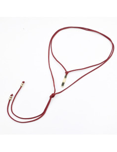 Collar de Gamuza y Dije Dorado