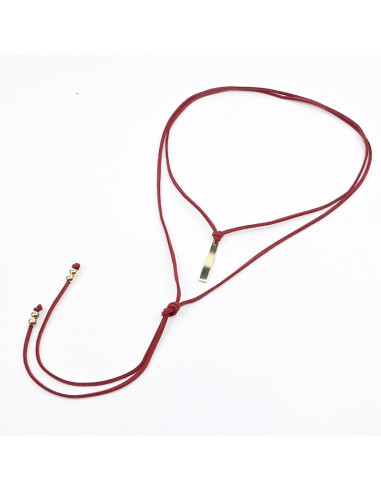 Collar de Gamuza y Dije Dorado