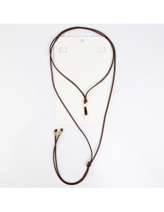 Collar de Gamuza y Dije Dorado