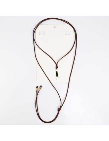 Collar de Gamuza y Dije Dorado