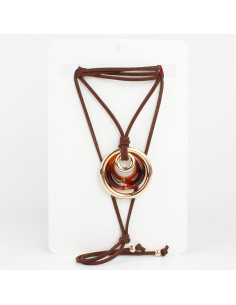 Collar de Gamuza y Acrílico | Infinita Moda