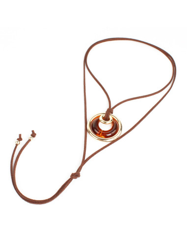 Collar de Gamuza y Acrílico | Infinita Moda