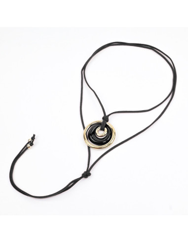 Collar de Gamuza y Acrílico | Infinita Moda