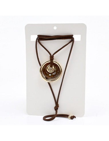 Collar de Gamuza y Acrílico | Infinita Moda