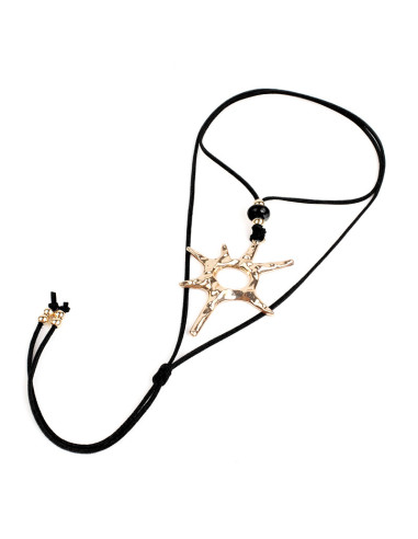 Collar de Gamuza y Dije Boho