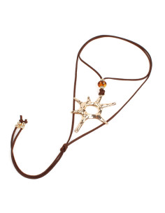 Collar de Gamuza y Dije Boho