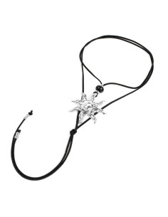 Collar de Gamuza y Dije Sol Boho