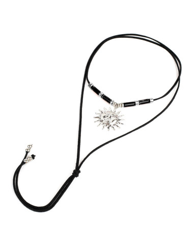 Collar de Gamuza y Dije Sol