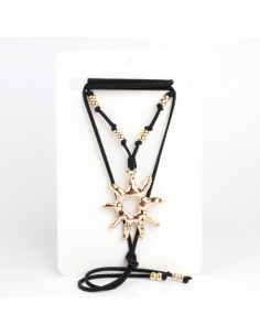 Collar de Gamuza y Dije Boho