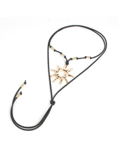 Collar de Gamuza y Dije Boho