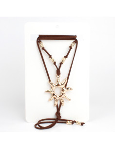 Collar de Gamuza y Dije Boho