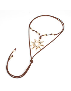 Collar de Gamuza y Dije Boho