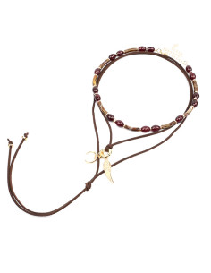 Set de Collares Enhebrado y Gamuza