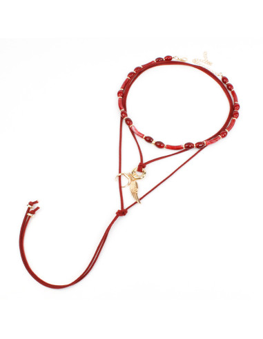 Set de Collares Enhebrado y Gamuza