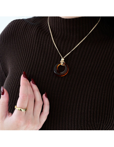 Collar Doble y Dije Acrílico | Infinita Moda