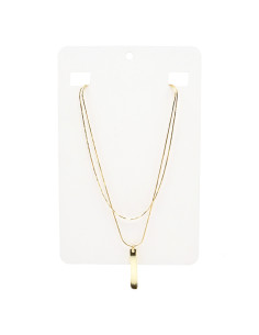Collar de Cadenas y Dije Dorado