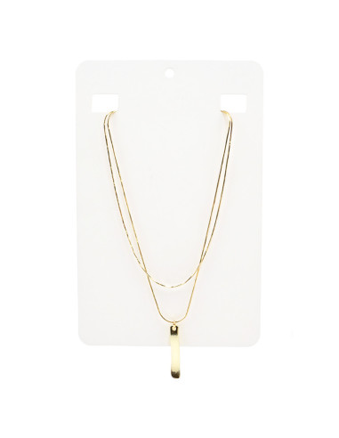 Collar de Cadenas y Dije Dorado