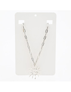 Collar de Cadenas y Dije Sol