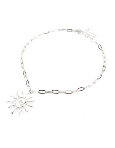 Collar de Cadenas y Dije Sol