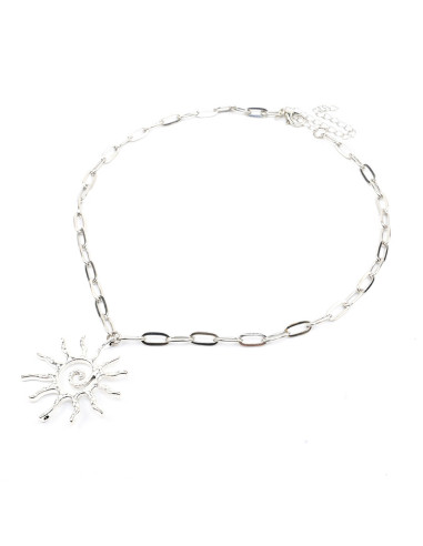 Collar de Cadenas y Dije Sol