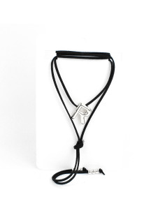 Collar de Gamuza Bubble Silver Letters "R"