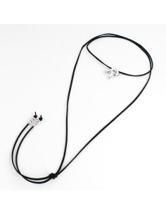 Collar de Gamuza Bubble Silver Letters "R"