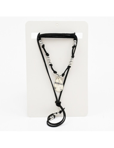 Collar de Gamuza y Dije | Infinita Moda