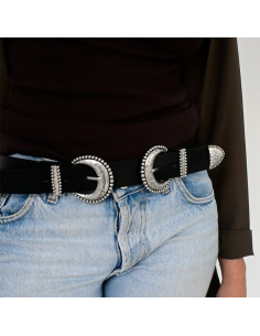 Cinturón Faja Double Buckle