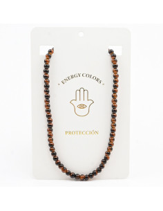Collar de Cuentas de Vidrio - Tigers Eye