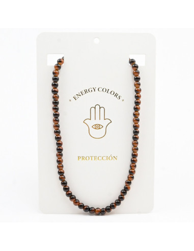 Collar de Cuentas de Vidrio - Tigers Eye