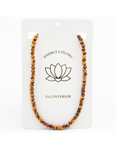 Collar de Cuentas de Vidrio - Tigers Eye