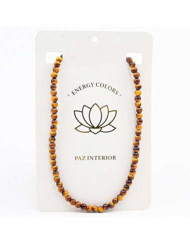 Collar de Cuentas de Vidrio - Tigers Eye