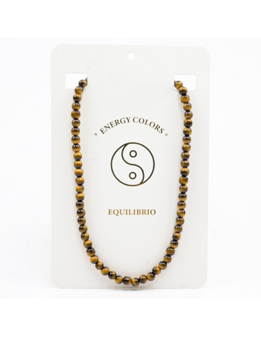 Collar de Cuentas de Vidrio - Tigers Eye