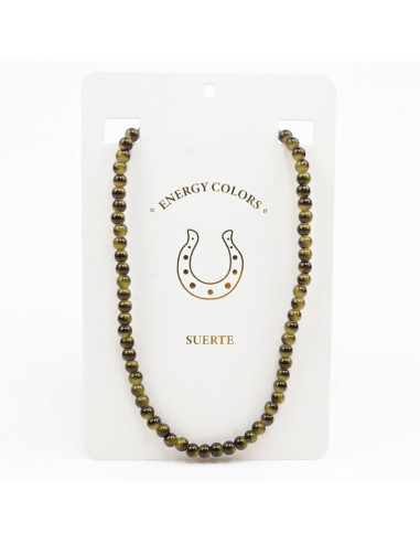 Collar de Cuentas de Vidrio - Tigers Eye