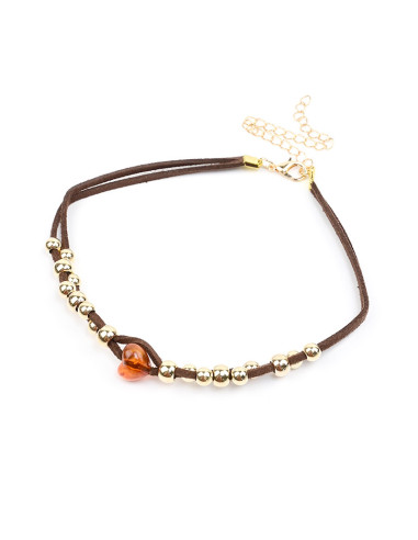 Choker de Gamuza y Dije Acrílico