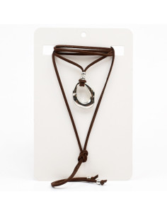 Collar de Gamuza y Dije Orgánico