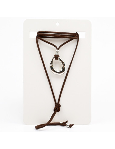 Collar de Gamuza y Dije Orgánico